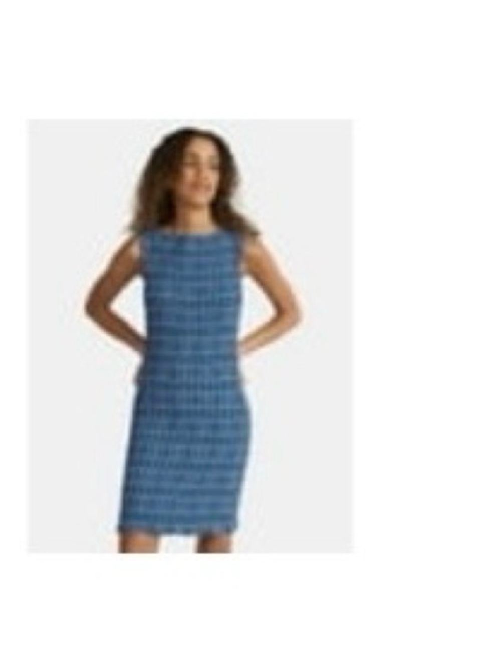 No Boundaries Blue Plaid Midi Shift Dress